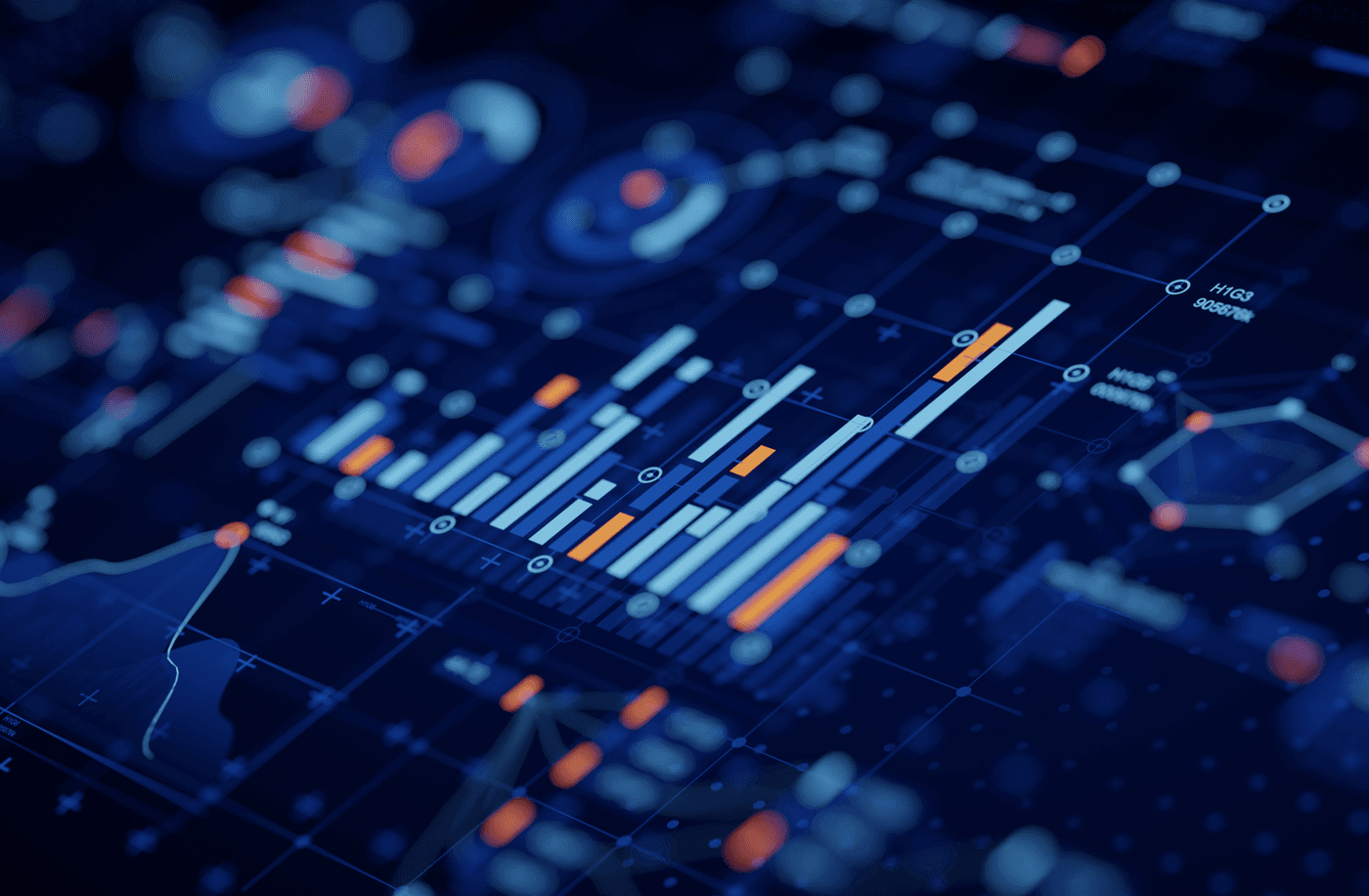 A dashboard displaying various analytics charts and performance metrics